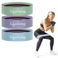 Deals, Discounts & Offers on  - Lifelong Fabric Resistance Band, Loop Hip Band for Women & Men for Hip, Legs Stretching, Toning Workout|Mini Loop Bands