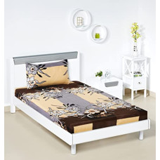 Deals and Offers on - Amazon Brand - Solimo Polyester Neutral Bouquet Single Bedsheet with 1 Pillow Cover, Multicolor, 120 GSM Deals, Discounts & Offers on - Amazon Brand - Solimo Polyester Neutral Bouquet Single Bedsheet with 1 Pillow Cover, Multicolor, 120 GSM