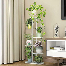 Deals, Discounts & Offers on Gardening Tools - Worthy Shoppee Plant Stand Metal 6 Tier 7 Potted Multiple Flower Pot Holder Shelf Indoor Outdoor Planter Display Shelving Unit