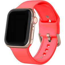 Deals, Discounts & Offers on  - GadgetBite Soft Silicone Buckle Strap Compatible with Watch of 42mm 44mm 45mm Soft Silicone Buckle Strap Wristbands