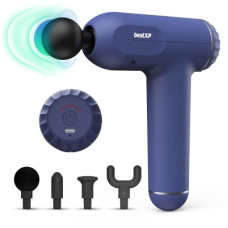 Deals, Discounts & Offers on Electronics - beatXP Bolt Cordless Battery Powered Deep Tissue Massage Gun With 4 Attachments, 6 Intensity Levels & Long Battery Life, Full Body Pain relief (Royal Blue) Massager(Blue)