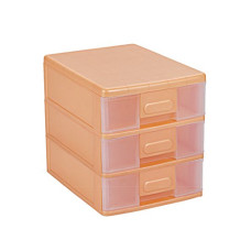Deals and Offers on - Cello Maxi 3 Rectangle Plastic Drawer, Peach Deals, Discounts & Offers on - Cello Maxi 3 Rectangle Plastic Drawer, Peach