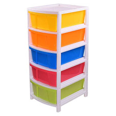 Deals, Discounts & Offers on  - ARISTO Multipurpose 5 Drawer Plastic Modular Chest Storage Organizer(Multicolor, Rectangular, Standard,36.5 x 31 x 40.3cms) (Everest5)