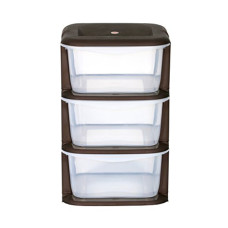 Deals and Offers on - Cello Cuboid Storage Unit with 3 Drawers (Matt Brown) Deals, Discounts & Offers on - Cello Cuboid Storage Unit with 3 Drawers (Matt Brown)