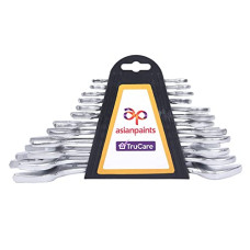 Deals and Offers on - Asian Paints TruCare 12-in-1 Pcs Double Open-End Jaw Spanners Wrench Set | Carbon Steel with Rust & Corrosion Resistant Chrome Plating & Satin Finish | Multipurpose DOE Jaw Spanners Tool Kit Deals, Discounts & Offers on - Asian Paints TruCare 12-in-1 Pcs Double Open-End Jaw Spanners Wrench Set | Carbon Steel with Rust & Corrosion Resistant Chrome Plating & Satin Finish | Multipurpose DOE Jaw Spanners Tool Kit