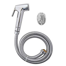 Deals and Offers on - SBD Safari ABS Plastic Health Faucet Gun with Flexible Stainless Steel Hose Tube and PVC Holder, Chrome Finished (Perfect Deals, Discounts & Offers on - SBD Safari ABS Plastic Health Faucet Gun with Flexible Stainless Steel Hose Tube and PVC Holder, Chrome Finished (Perfect