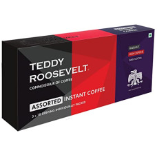 Deals and Offers on - Teddy Roosevelt Assorted Instant Coffee Powder Box (Hazelnut, Dark Chocolate Mocha, High Caffeine) (Gift Pack Box 75g Deals, Discounts & Offers on - Teddy Roosevelt Assorted Instant Coffee Powder Box (Hazelnut, Dark Chocolate Mocha, High Caffeine) (Gift Pack Box 75g