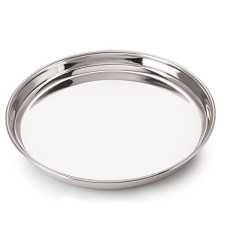 Deals, Discounts & Offers on  - Neelam Stainless Steel N.P.15 22G Thali, 33 cm, Silver