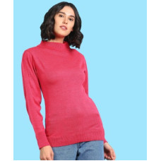 Deals, Discounts & Offers on  - Ann SpringsWomen Self Design Turtle Neck Pink Sweater