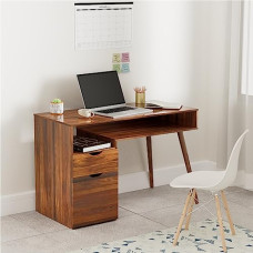 Deals, Discounts & Offers on Furniture - Amazon Brand - Solimo Oryx Engineered Wood Study Table | Desk (1 Drawer, 1 Door Cabinet and 2 Open Shelves, Columbia Finish)