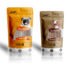 Deals, Discounts & Offers on  - Pets Empire Pet Food Dried Chicken Stick Good Tasted Dog Snack (Peanut Butter + Carrot Flavour) 70 GMS x 2