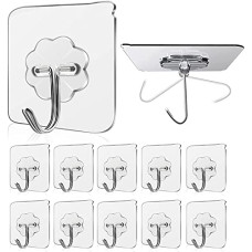 Deals and Offers on - JIALTO Adhesive Hooks Kitchen Wall Hooks-Heavy Duty 13.2lb(Max) Nail Free Sticky Hangers with Stainless Hooks Reusable Utility Towel Bath Ceiling Hooks-10 pcs Deals, Discounts & Offers on - JIALTO Adhesive Hooks Kitchen Wall Hooks-Heavy Duty 13.2lb(Max) Nail Free Sticky Hangers with Stainless Hooks Reusable Utility Towel Bath Ceiling Hooks-10 pcs