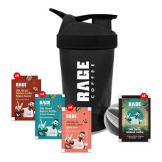 Deals and Offers on - Rage Coffee - Silk Blend Assorted Sachets, Pack of 15 (3 Classic, 4 Creamy Hazelnut, 4 Vanilla Velvet & 4 Belgian Chocolate) + Multi-purpose Shaker | Perfect Deals, Discounts & Offers on - Rage Coffee - Silk Blend Assorted Sachets, Pack of 15 (3 Classic, 4 Creamy Hazelnut, 4 Vanilla Velvet & 4 Belgian Chocolate) + Multi-purpose Shaker | Perfect