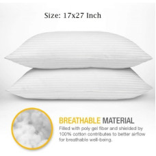 Deals and Offers on - KHUKU Polyester Fibre Solid Sleeping Pillow Pack of 2(White) Deals, Discounts & Offers on - KHUKU Polyester Fibre Solid Sleeping Pillow Pack of 2(White)