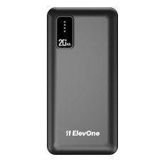 Deals, Discounts & Offers on Power Banks - Elevone 20000mAh Power Bank with 10.5W Fast Charging, Dual USB Output, Made in India, Multi-Layer Protection, Wide Compatibility, Stylish & Compact Design + Free Type-C Cable (Rapid 20, Black)