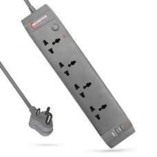 Deals, Discounts & Offers on Electronics - MICROTEK Spike Guard With Usb Charger, 1.5M Extension Cord, 4 Sockets (6A, 1500W) With 1 Switch, 5 Volts, White