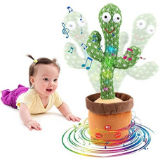 Deals, Discounts & Offers on  - Storio Toys Dancing Cactus Talking Toy, Cactus Plush Toy, Wriggle & Singing Recording Repeat What You Say Funny Education Toys