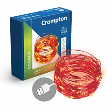 Deals and Offers on - Crompton Galaxy Decoration CopperUSB Powered String Fairy Lights with 100 LedLight(10 Meters, Red, Pack of 1) Deals, Discounts & Offers on - Crompton Galaxy Decoration CopperUSB Powered String Fairy Lights with 100 LedLight(10 Meters, Red, Pack of 1)