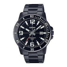 Deals, Discounts & Offers on Men - Casio Analog Black Dial Men's Watch-MTP-VD01B-1BVUDF
