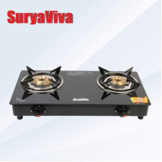 Deals and Offers on - SURYAVIVA Photon 2B BK Toughened 2 Cast Iron (Igniton,Black) Glass Manual Stove(2 Burners) Deals, Discounts & Offers on - SURYAVIVA Photon 2B BK Toughened 2 Cast Iron (Igniton,Black) Glass Manual Stove(2 Burners)