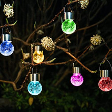 Deals and Offers on Outdoor Living - Garden Art (Pack of 2) Hanging Outdoor Decorative Colour Changing Cracked Glass Ball Light with Clip , Solar Powered Waterproof Globe Lighting, Hanging Lantern Deals, Discounts & Offers on Outdoor Living - Garden Art (Pack of 2) Hanging Outdoor Decorative Colour Changing Cracked Glass Ball Light with Clip , Solar Powered Waterproof Globe Lighting, Hanging Lantern