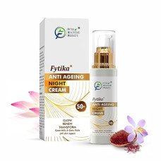 Deals, Discounts & Offers on  - Fytika Anti-Aging Night Cream with Gotu Kola Extract | Wrinkle-Free and Luminous Glow | Suitable for Oily and Dry Skin | Perfect