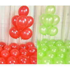 Deals and Offers on - Flyloons Green Red Balloons Pack of 50 for birthday decoration items also suitable Deals, Discounts & Offers on - Flyloons Green Red Balloons Pack of 50 for birthday decoration items also suitable