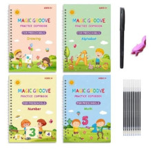Deals and Offers on - VGRASSP Magic Toy Copybook Doodle and Scribble Toy Book Set Plastic and Cardboard Made Fun Learning Toy with 4 Toy Books 1 Pen 10 Refills 1 Grip - Early Learners Boys and Girls Deals, Discounts & Offers on - VGRASSP Magic Toy Copybook Doodle and Scribble Toy Book Set Plastic and Cardboard Made Fun Learning Toy with 4 Toy Books 1 Pen 10 Refills 1 Grip - Early Learners Boys and Girls