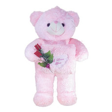 Deals and Offers on - Tickles Pink Teddy with Rose and Heart Stuffed Soft Plush Animal Toy 75 cm Deals, Discounts & Offers on - Tickles Pink Teddy with Rose and Heart Stuffed Soft Plush Animal Toy 75 cm