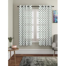 Deals and Offers on - Amazon Brand - Solimo Polyester Polylinen Embroidery Window Curtains (Pack of 2, 5 Feet, Green) Deals, Discounts & Offers on - Amazon Brand - Solimo Polyester Polylinen Embroidery Window Curtains (Pack of 2, 5 Feet, Green)