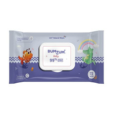Deals, Discounts & Offers on Baby Care - Bumtum Baby Gentle 99% Pure Water Soft Moisturizing Wet Wipes With Lid | Aloe Vera & Chamomile Extracts | Paraben & Sulfate Free (Pack of 1, 72 Pcs. Per Pack)