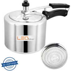 Deals, Discounts & Offers on Cookware - Leo Natura by LEO NATURA Inner Lid 3 L Induction Bottom Pressure Cooker(Aluminium)