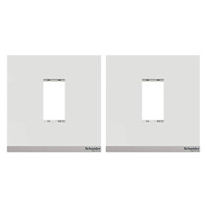 Deals, Discounts & Offers on Home Improvement - Schneider Electric Unica Pure-1M Plastic Surround & Gridplate, WE (Pack of 2)