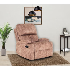 Deals, Discounts & Offers on Furniture - Peachtree Single Seater Manila Swed Fabric Recliner with Cup Holder (Light Brown)