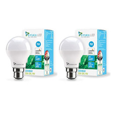 Deals, Discounts & Offers on  - SYSKA B22D LED Bulb SSK-SRL - 9W, Pack of 2 (Cool Day Light)