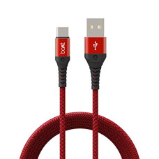 Deals, Discounts & Offers on  - boAt Type-C A550 Stress Resistant, Tangle-Free, Sturdy Cable with 3A Rapid Charging & 480mbps Data Transmission, 10000+ Bends Lifespan and Extended 1.5m Length (Martian Red)