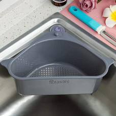 Deals and Offers on - Floraware Multipurpose Corner Kitchen Sink Organizer Wash Basin Storage Organiser Rack (Grey) Deals, Discounts & Offers on - Floraware Multipurpose Corner Kitchen Sink Organizer Wash Basin Storage Organiser Rack (Grey)