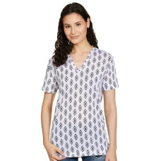 Deals and Offers on Women - Marks & Spencer Women's Fitted Shirt (T41_6917_White Mix 6) Deals, Discounts & Offers on Women - Marks & Spencer Women's Fitted Shirt (T41_6917_White Mix 6)