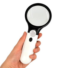 Deals and Offers on - GLUN 75mm Magnifier Glass with Inbuilt 3 LED Lights, 2 Lenses 45 * 22mm and 3 * 75mm, Reading, Jewellery Magnifying Glass Pack of 1 Deals, Discounts & Offers on - GLUN 75mm Magnifier Glass with Inbuilt 3 LED Lights, 2 Lenses 45 * 22mm and 3 * 75mm, Reading, Jewellery Magnifying Glass Pack of 1