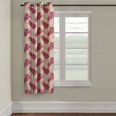 Deals and Offers on - Cortina 1 Piece Leaf Design Panel Eyelet Polyester Window Curtain - 5-Feet, Pink Deals, Discounts & Offers on - Cortina 1 Piece Leaf Design Panel Eyelet Polyester Window Curtain - 5-Feet, Pink