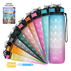 Deals and Offers on - SOLARA Unbreakable Water Bottle 1 L with Motivational Time Marker, Leakproof Durable BPA Free Non-Toxic Water bottle for office,Water bottle Deals, Discounts & Offers on - SOLARA Unbreakable Water Bottle 1 L with Motivational Time Marker, Leakproof Durable BPA Free Non-Toxic Water bottle for office,Water bottle
