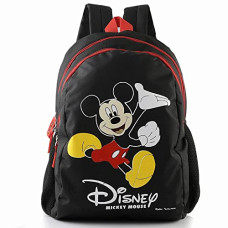 Deals, Discounts & Offers on Backpacks - Heart Home Polyester Waterproof Disney Mickey Mouse Print Backpack|Sturdy School Bag For Kids,14 Inch (Black)