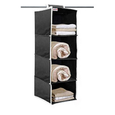 Deals and Offers on - Fun Homes 4 Shelf Closet Hanging Organizer, 4 Tier Closet Wardrobe Organizer Clothes Storage Hanger Deals, Discounts & Offers on - Fun Homes 4 Shelf Closet Hanging Organizer, 4 Tier Closet Wardrobe Organizer Clothes Storage Hanger