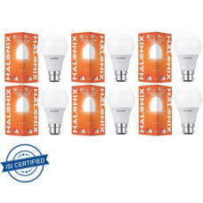 Deals, Discounts & Offers on  - HALONIX 10 W Round B22 LED Bulb(White, Pack of 6)