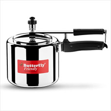 Deals, Discounts & Offers on Cookware - Butterfly Friendly Inner Lid 3 Ltr Aluminium Pressure Cooker, Induction Bottom (Silver)
