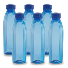 Deals and Offers on - Cello Crystal PET Bottle Set, 1 Litre, Set of 6, Blue Deals, Discounts & Offers on - Cello Crystal PET Bottle Set, 1 Litre, Set of 6, Blue