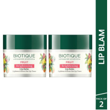 Deals and Offers on - BIOTIQUE Fruit Whitening/Brightening Lip Balm| De-pigmentation Balm (Pack of: 2, 24 g) Deals, Discounts & Offers on - BIOTIQUE Fruit Whitening/Brightening Lip Balm| De-pigmentation Balm (Pack of: 2, 24 g)
