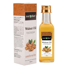 Deals, Discounts & Offers on Lubricants & Oils - nutndiet Cold Pressed Walnut Oil, Pure Edible Akhrot Ka Tel, Glass Bottle 100ml