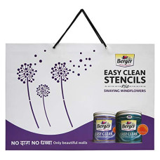 Deals, Discounts & Offers on  - Berger Easy Clean Swaying Wind Flower Plastic Stencil 16.53 x 11.69 inches (Multi, Pack of 1)