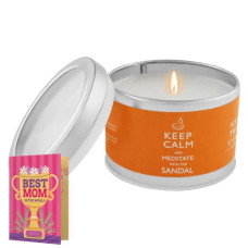 Deals, Discounts & Offers on  - Archies Mother's Day Sandal Scented Long Burning Soy Wax Candles Jar with Essential Oil Relaxation, Fragranced Ambient Atmosphere (Small) Gift